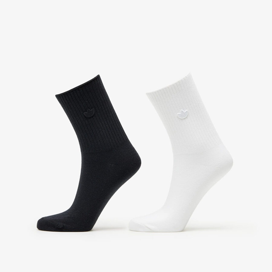adidas Originals Premium Essentials Crew Sock 2-Pack White/ Black L-alacsony-ár