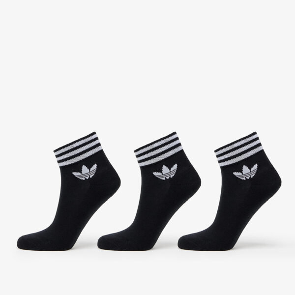 adidas Originals Trefoil Ankle Socks 3-Pack Black/ White 35-38-alacsony-ár