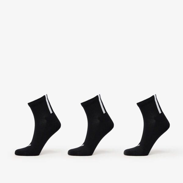 adidas Quarter 3 Back Stripes Socks 3-Pack Black/ White M-alacsony-ár
