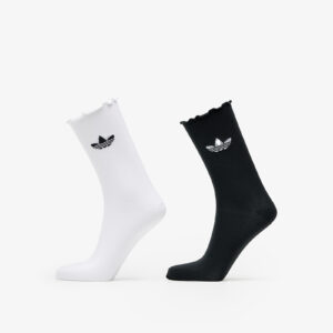 adidas Semi-Sheer Ruffle Crew Socks 2-Pack White/ Black 43-45-alacsony-ár