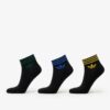 adidas Trefoil Ankle Half-Cushioned Socks 3-Pack Black/ Collegiate Green/ Blue/ Crew Yellow S-alacsony-ár