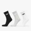 adidas Trefoil Cushion Crew Sock 3-Pack White/ Medium Grey Heather/ Black S-alacsony-ár