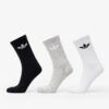 adidas Trefoil Cushion Crew Sock 6-Pack Black/ White/ Medium Grey Heather M-alacsony-ár