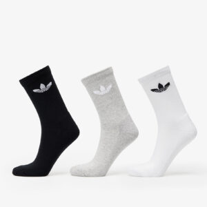 adidas Trefoil Cushion Crew Sock 6-Pack Black/ White/ Medium Grey Heather M-alacsony-ár