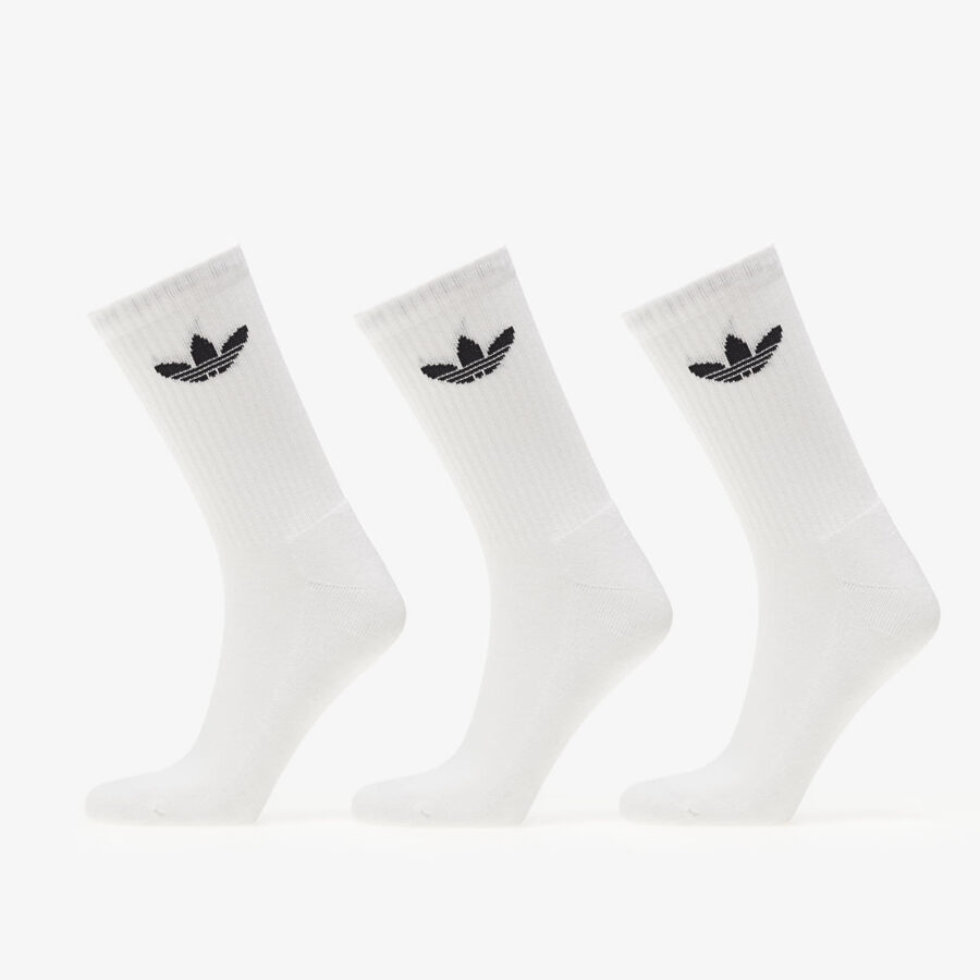 adidas Trefoil Cushion Crew Socks 3-Pack White M-alacsony-ár