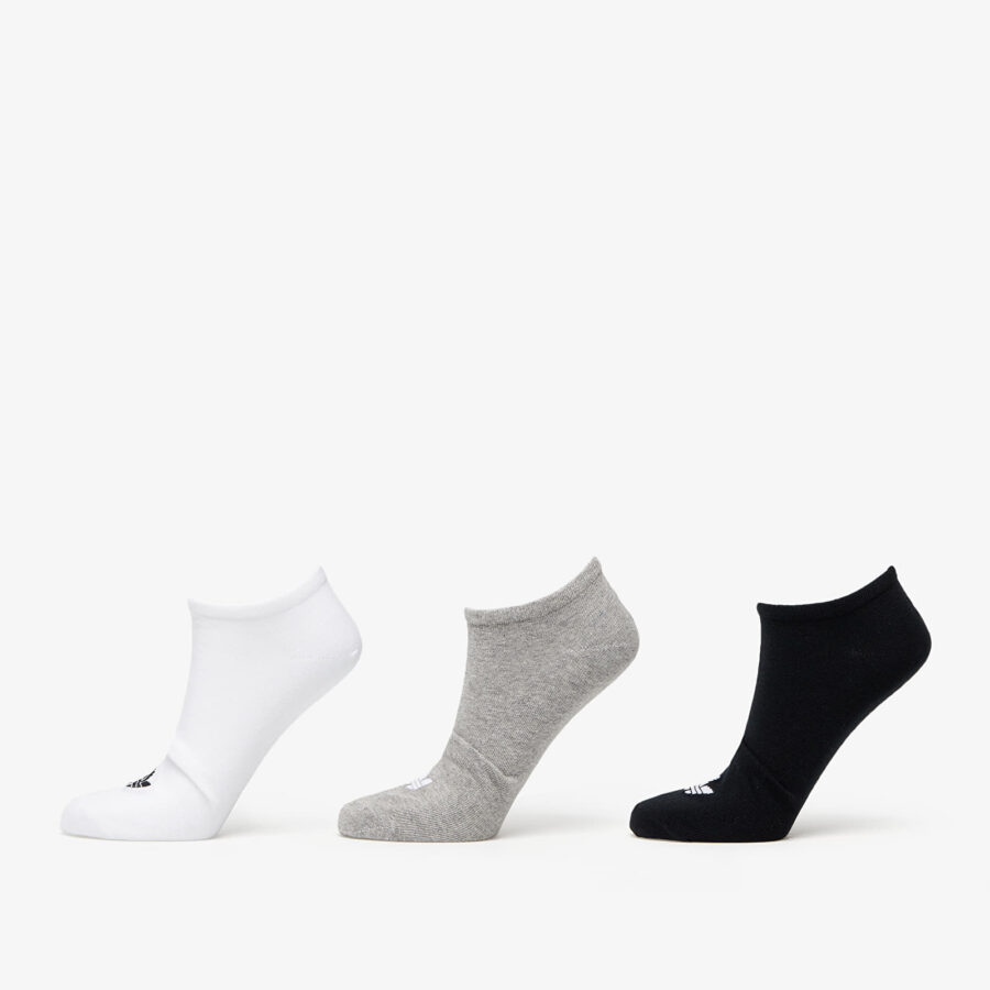 adidas Trefoil Liner Socks 3-Pack White/ Black/ Mgreyh 35-38-alacsony-ár