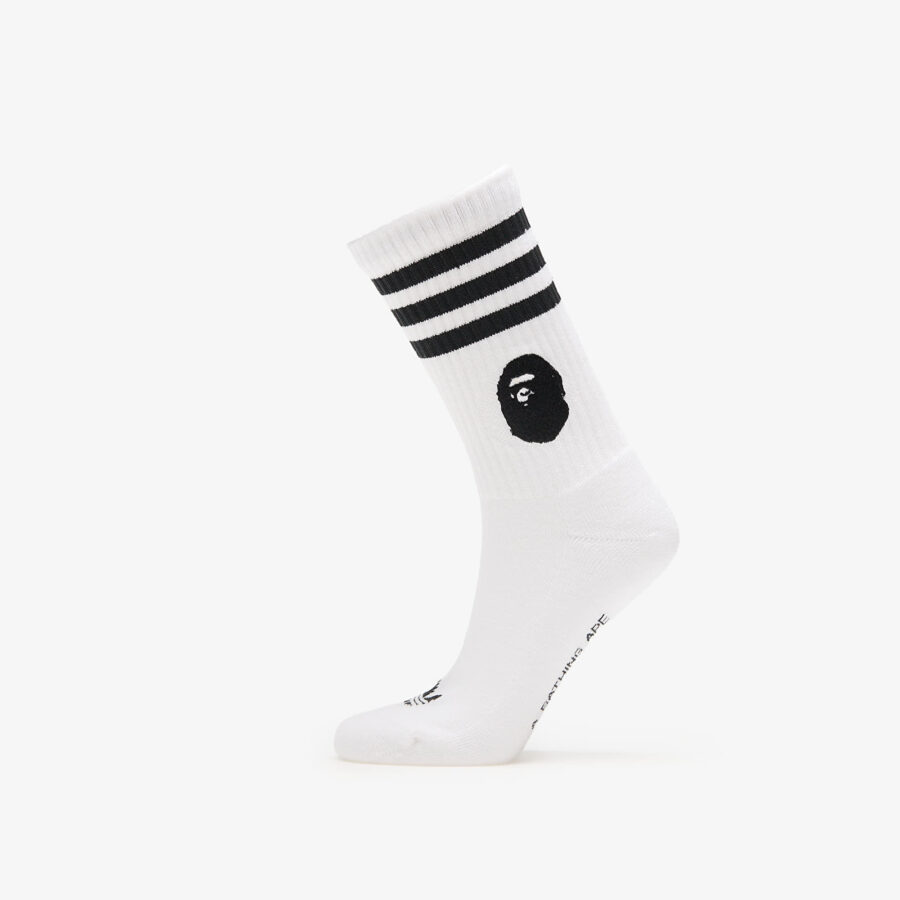 adidas x BAPE Socks White/ White/ Black S-alacsony-ár