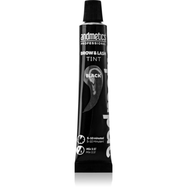andmetics Professional Brow & Lash Tint szemöldök- és szempillafesték árnyalat Black 20 ml-Ár