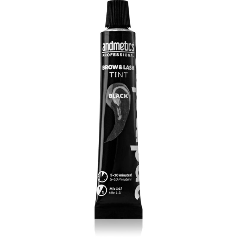 andmetics Professional Brow & Lash Tint szemöldök- és szempillafesték árnyalat Black 20 ml-Ár