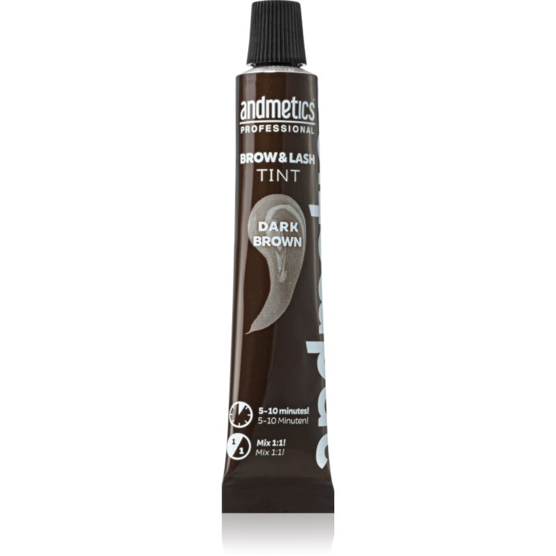 andmetics Professional Brow & Lash Tint szemöldök- és szempillafesték árnyalat Dark Brown 20 ml-Ár