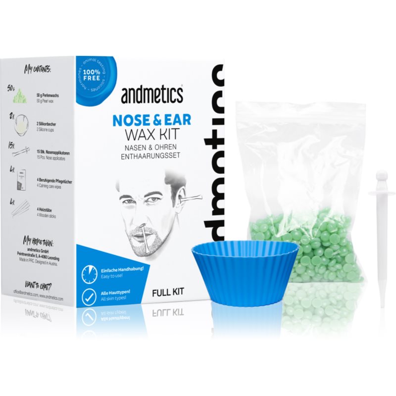 andmetics Wax Kit Nose & Ear gyanta szőrtelenítéshez uraknak 50 g-Ár