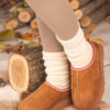 armonika WOMEN'S PLAIN WINTER THICK INSOLE FURRY SUEDE SLIPPERS & HOME SHOES