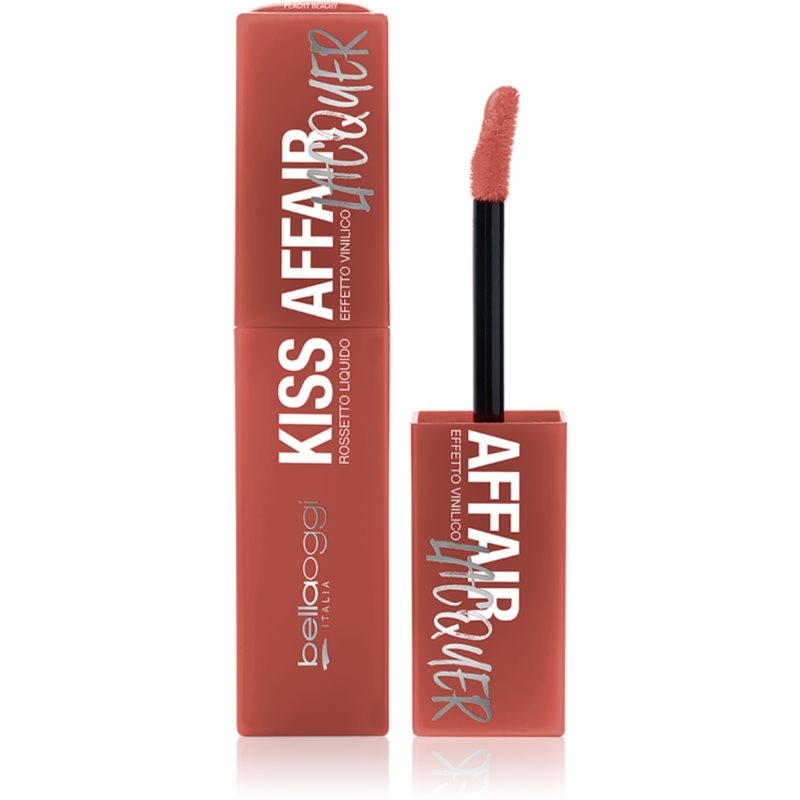 bellaoggi Kiss Affair Lacquer hosszantartó folyékony rúzs árnyalat Peachy Beachy 3