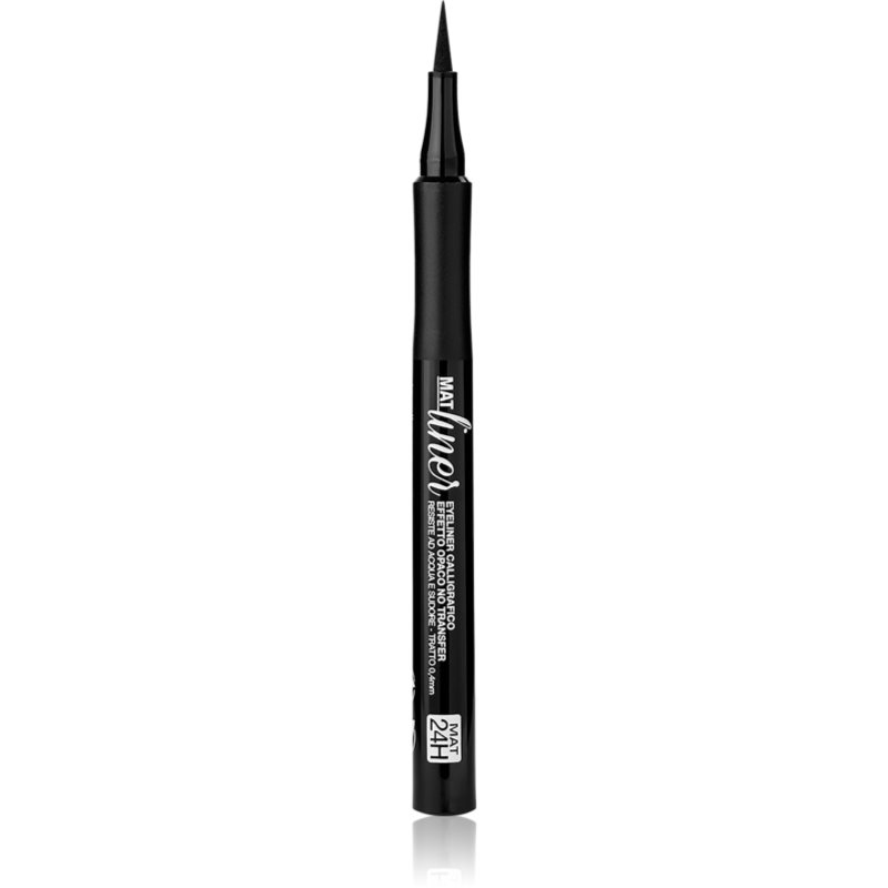bellaoggi Mat Liner széles applikátorú szemhéjtus matt hatással árnyalat Velvety Black 1