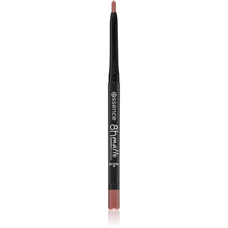 essence 8h Matte Comfort Matt ajakceruza hegyezővel árnyalat 03 Soft Beige 0