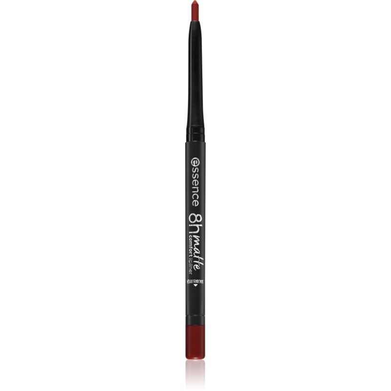 essence 8h Matte Comfort Matt ajakceruza hegyezővel árnyalat 08 Dark Berry 0