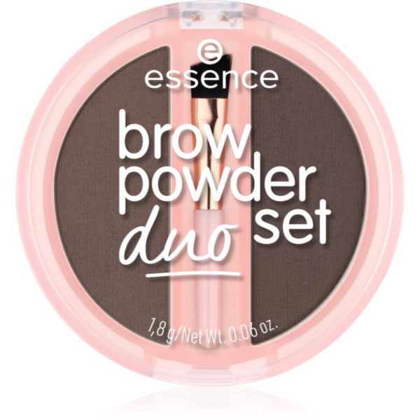 essence Brow Powder Duo szett a szemöldökre árnyalat 03 Dark 1.8 g