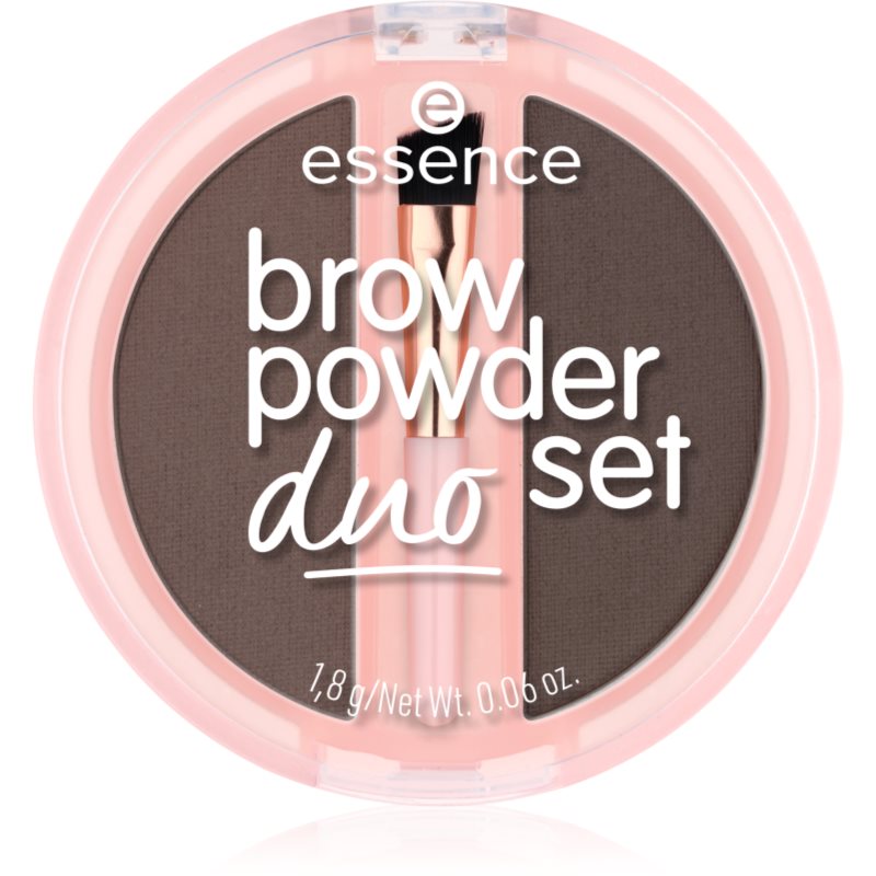 essence Brow Powder Duo szett a szemöldökre árnyalat 03 Dark 1.8 g