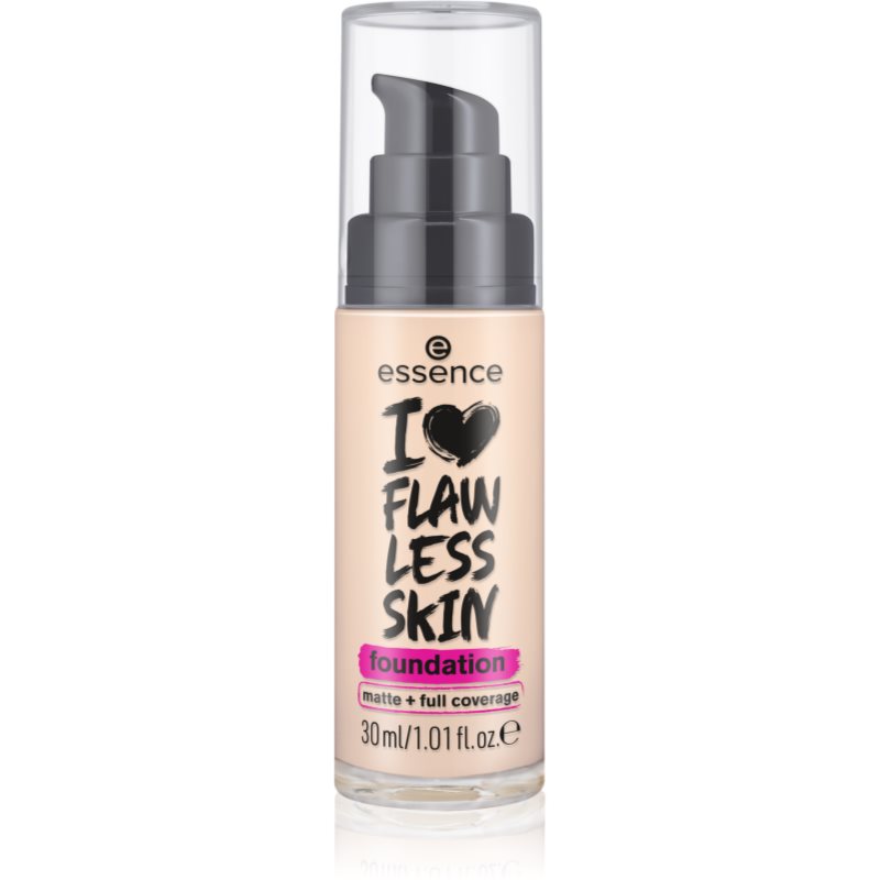 essence I LOVE FLAWLESS SKIN fedő hatású alapozó matt hatással árnyalat 10 30 ml-Ár