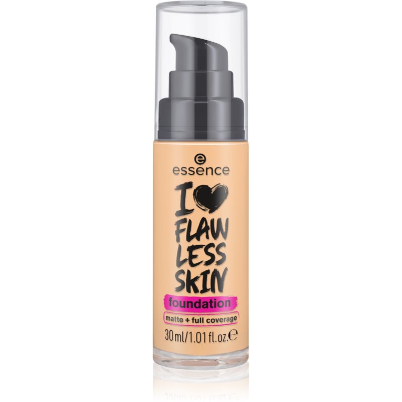 essence I LOVE FLAWLESS SKIN fedő hatású alapozó matt hatással árnyalat 50 - Medium Ivory 30 ml-Ár