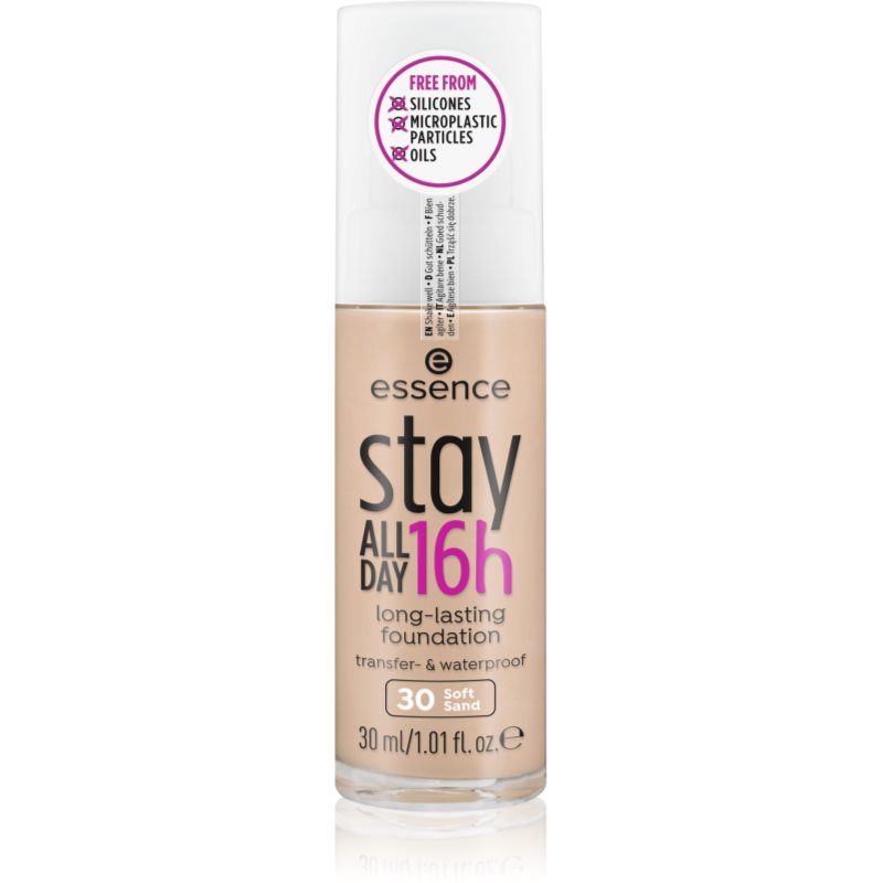 essence Stay ALL DAY 16h vízálló make-up árnyalat 30 Soft Sand 30 ml-Ár