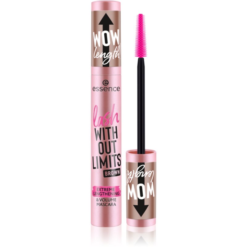 essence WITHOUT LIMITS BROWN dúsító és hosszabbító szempillaspirál árnyalat 02 Brown 13 ml-Ár