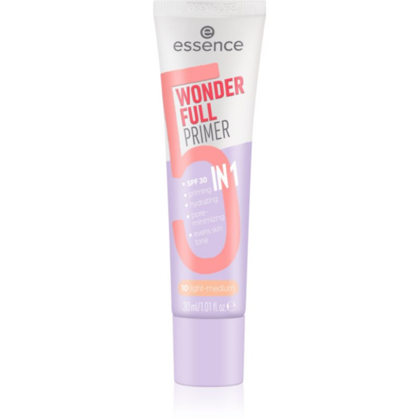 essence WONDER FULL tonizáló sminkalap a make-up alá 5 in 1 árnyalat 10 Light Medium 30 ml-Ár