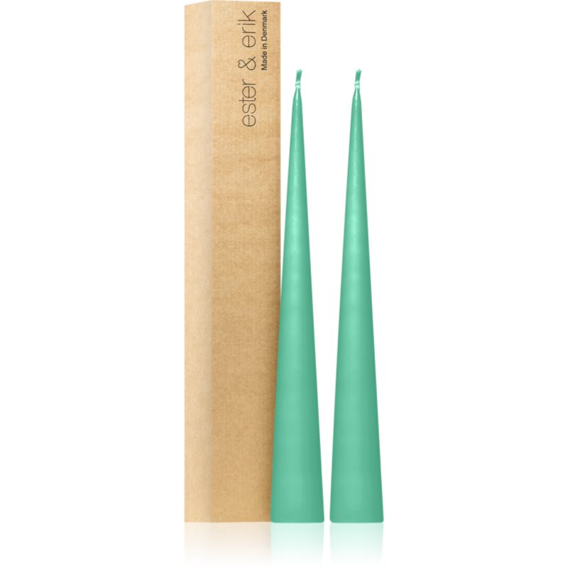 ester & erik cone candles cool mint (no. 55) gyertya 2x37 cm