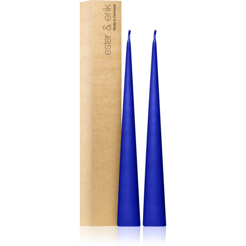 ester & erik cone candles cornflower (no. 48) gyertya 2x37 cm