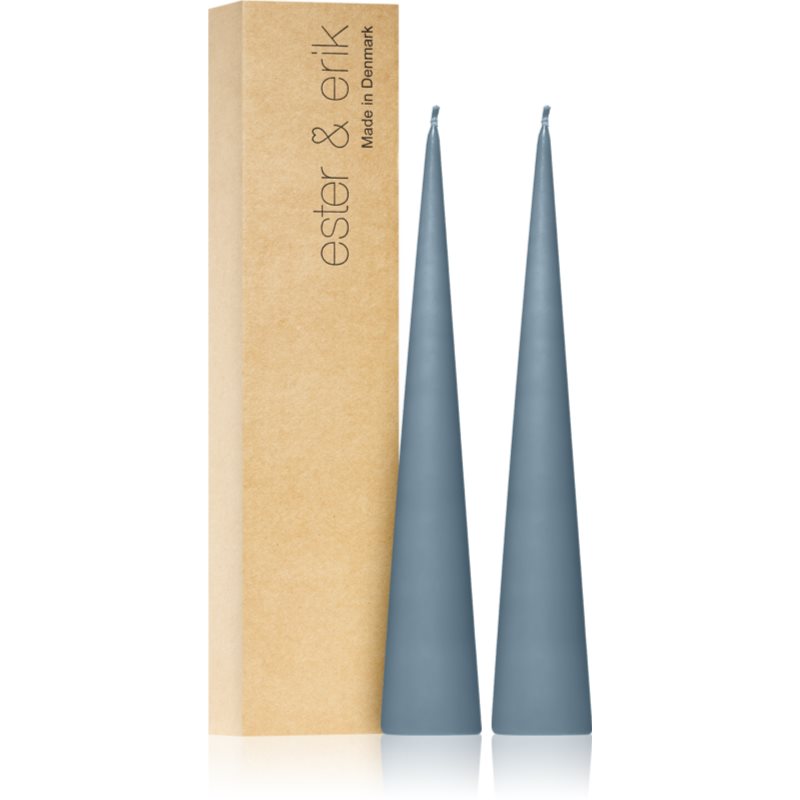 ester & erik cone candles dusty blue (no. 83) gyertya 2x25 cm