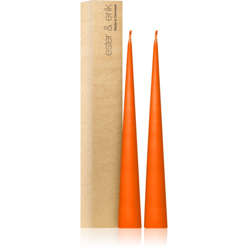 ester & erik cone candles mild orange (no. 16) gyertya 2x37 cm