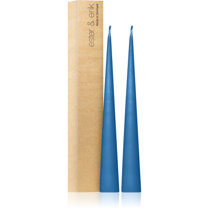 ester & erik cone candles moon blue (no. 37) gyertya 2x37 cm