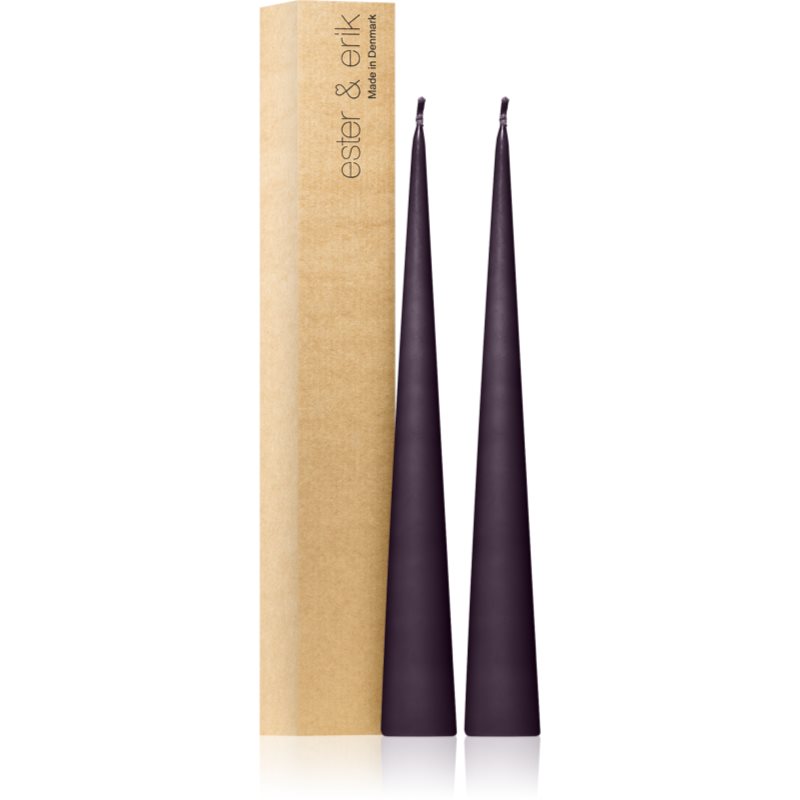ester & erik cone candles muted mauve (no. 42) gyertya 2x37 cm