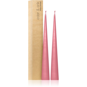 ester & erik cone candles old rose (no. 39) gyertya 2x37 cm
