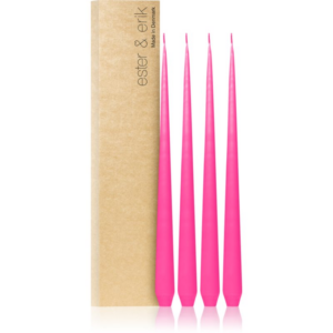 ester & erik taper candle clear pink (no. 41) gyertya 4x32 g