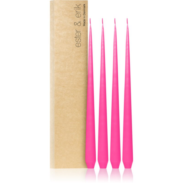 ester & erik taper candle clear pink (no. 41) gyertya 4x32 g