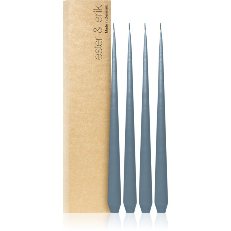 ester & erik taper candle dusty blue (no. 83) gyertya 4x32 cm