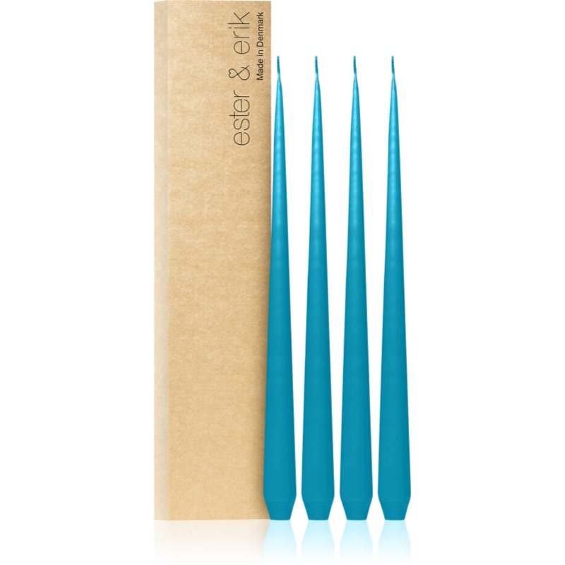 ester & erik taper candle turquoise (no. 56) gyertya 4x32 cm