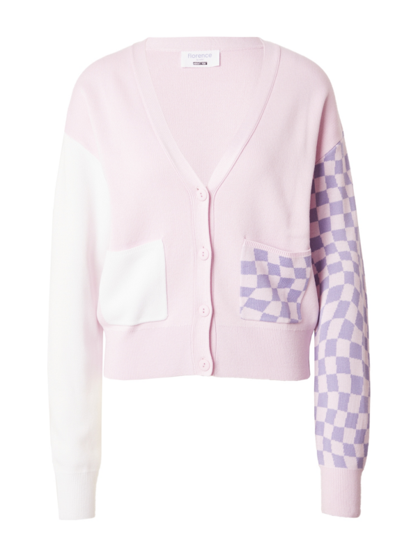 florence by mills exclusive for ABOUT YOU Kardigán 'Cherished'  lila / világos-rózsaszín / fehér-Ár