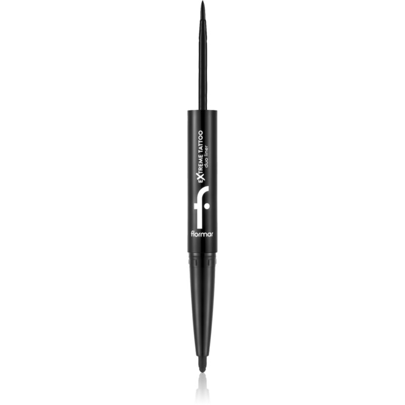 flormar Extreme Tattoo Duo Liner szemhéjtus 2 az 1-ben árnyalat 001 Black 2.66 g-Ár