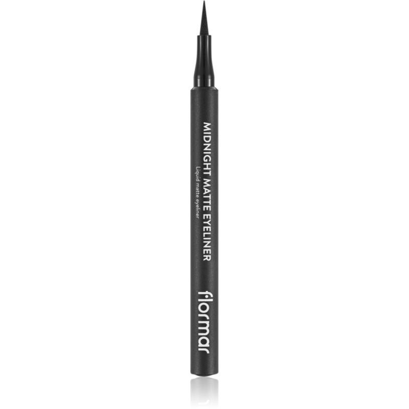 flormar Midnight Matte Eyeliner széles applikátorú szemhéjtus matt hatással árnyalat 01 Black 1