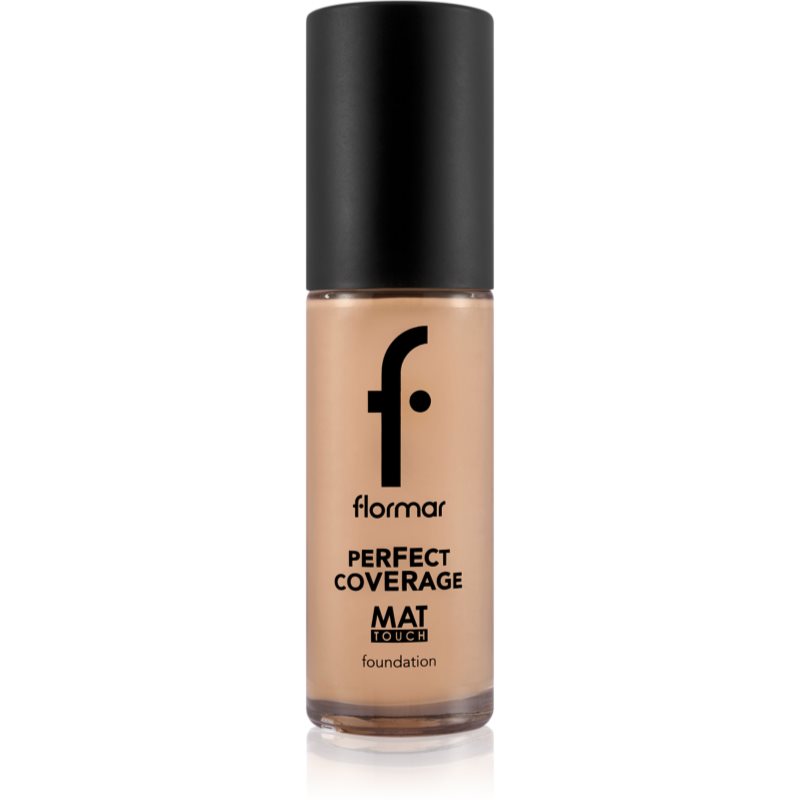 flormar Perfect Coverage Mat Touch Foundation mattító alapozó kombinált és zsíros bőrre árnyalat 301 Soft Beige 30 ml-Ár