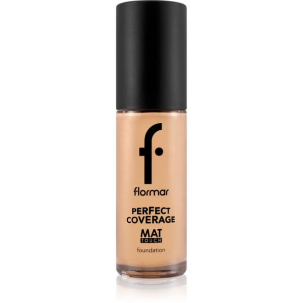 flormar Perfect Coverage Mat Touch Foundation mattító alapozó kombinált és zsíros bőrre árnyalat 303 Classic Beige 30 ml-Ár
