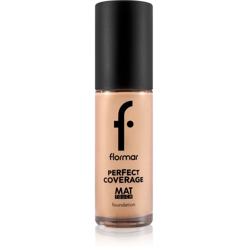 flormar Perfect Coverage Mat Touch Foundation mattító alapozó kombinált és zsíros bőrre árnyalat 308 Fair Ivory 30 ml-Ár