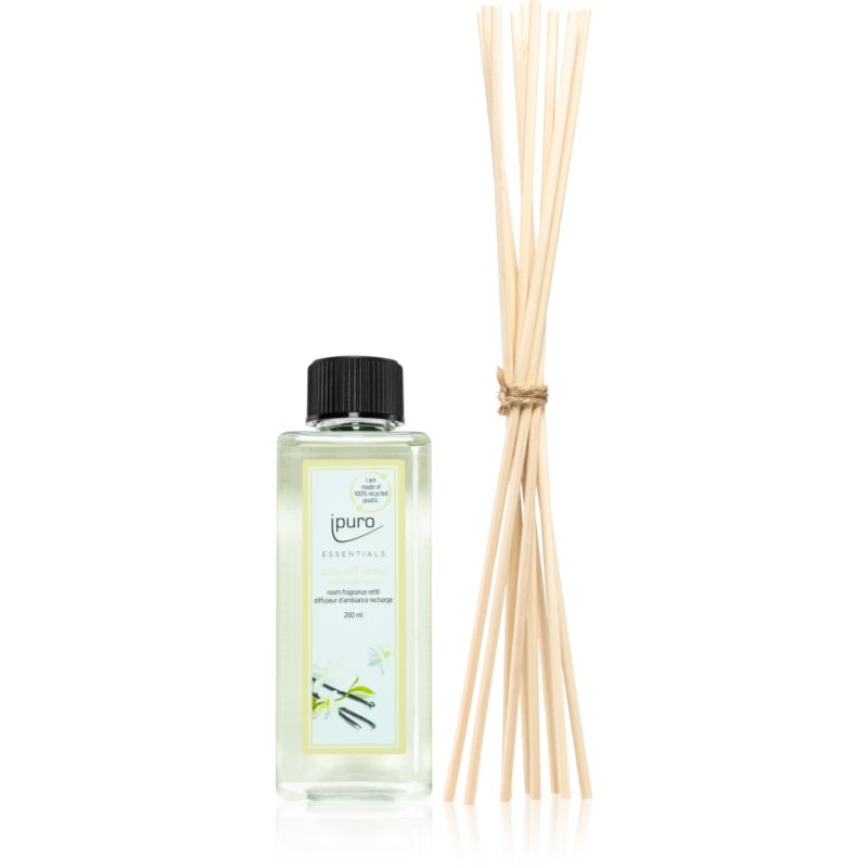 ipuro Essentials Soft Vanilla Aroma diffúzor töltet + tartalék pálcák aroma diffúzorhoz 200 ml-Ár