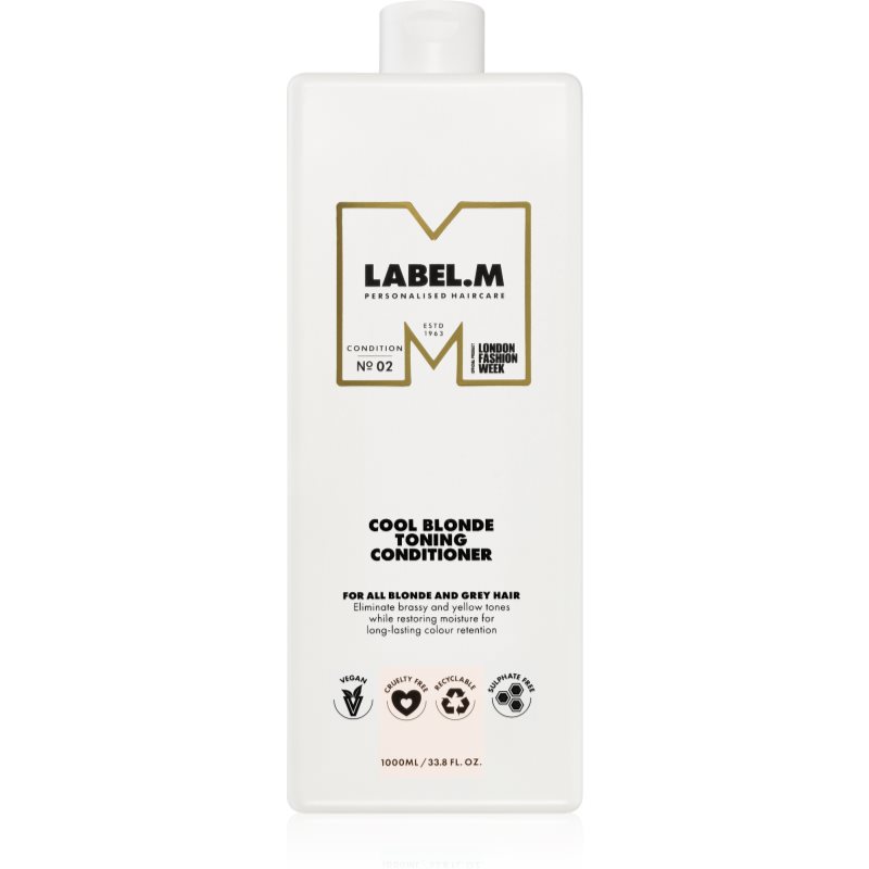 label.m Cool Blonde Conditioner hidratáló kondicionáló semlegesíti a sárgás tónusokat 1000 ml-Ár
