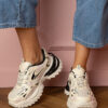 marka niezdefiniowana Beige Carina sporty sneakers on a stylish sole