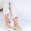 marka niezdefiniowana Beige classic eco-leather ballerinas Grenada