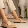 marka niezdefiniowana Beige classic women's moccasins Nageri