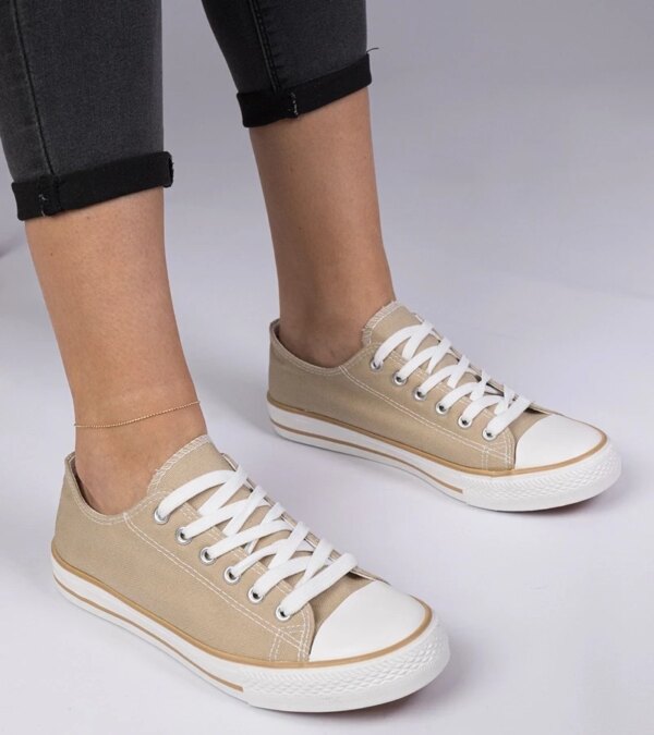 marka niezdefiniowana Beige classic women's sneakers Menfis